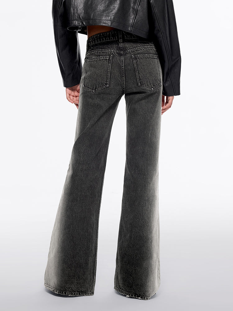 gradient bootcut jeans