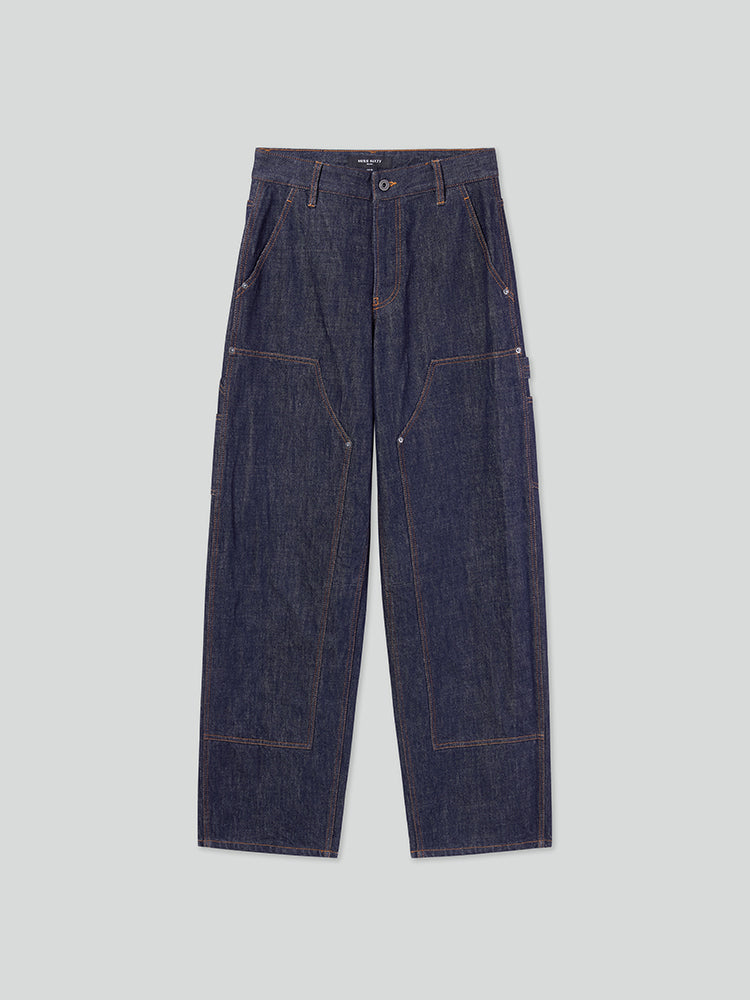 utility wide-leg jeans