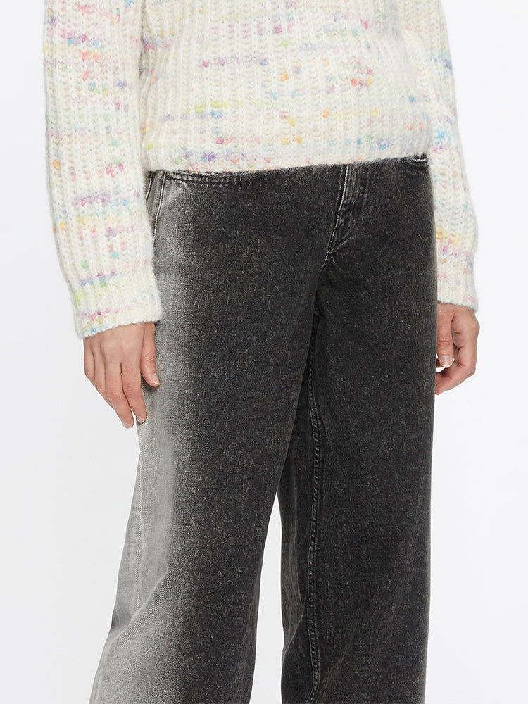 jeans mit farbverlauf und geradem bein