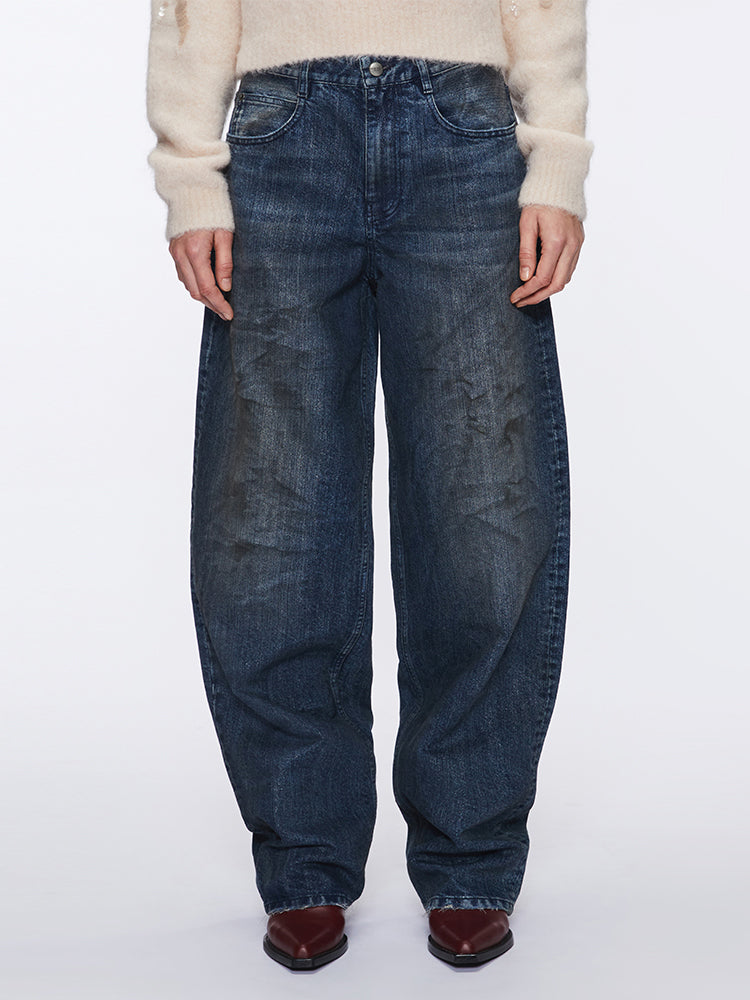 barrel leg jeans