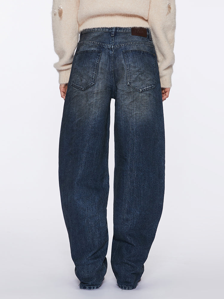 barrel leg jeans