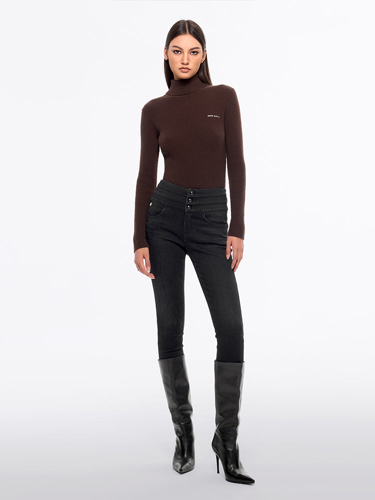 high waisted skinny jeans