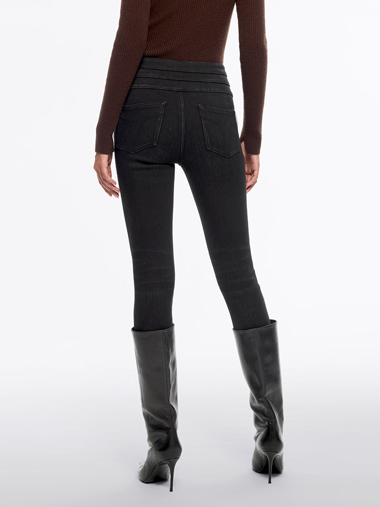high waisted skinny jeans