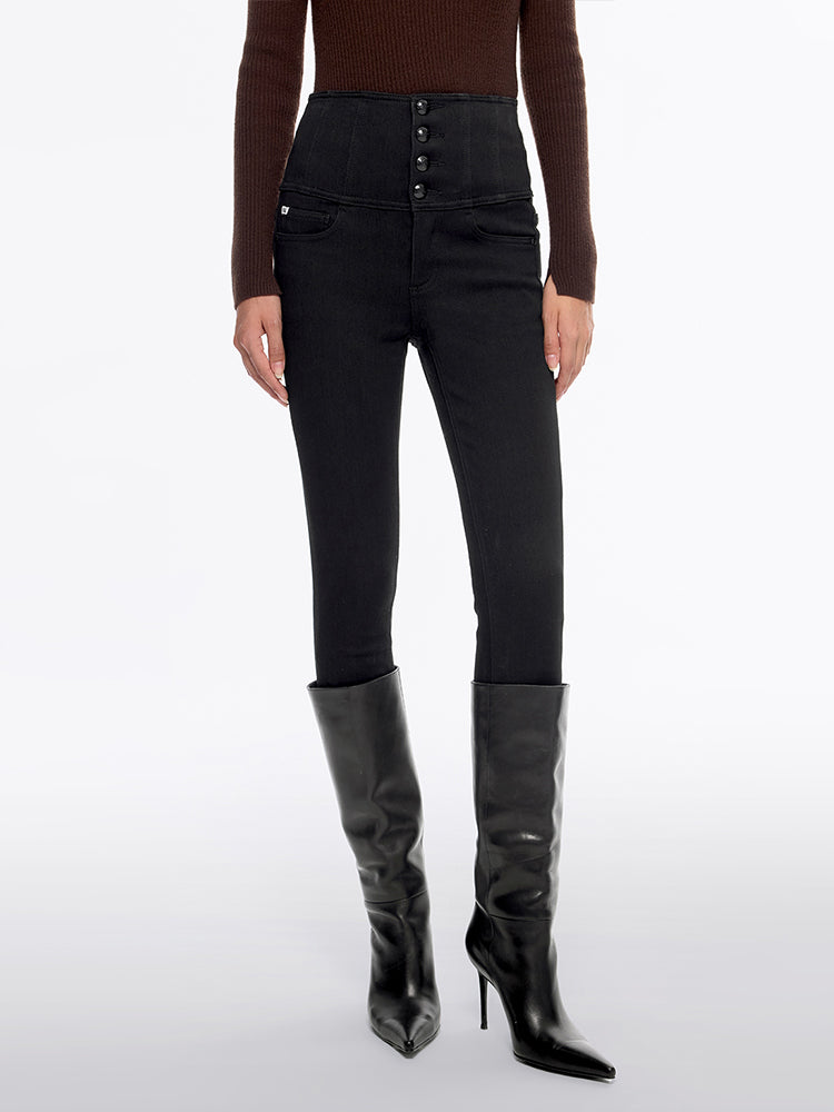 high waisted skinny jeans
