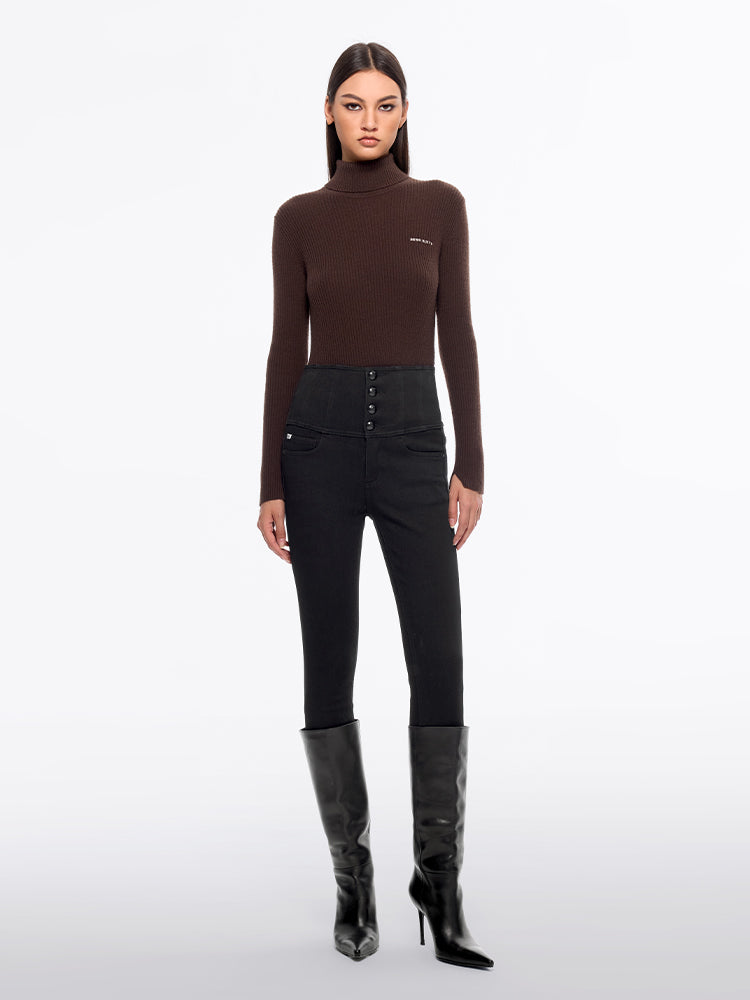high waisted skinny jeans