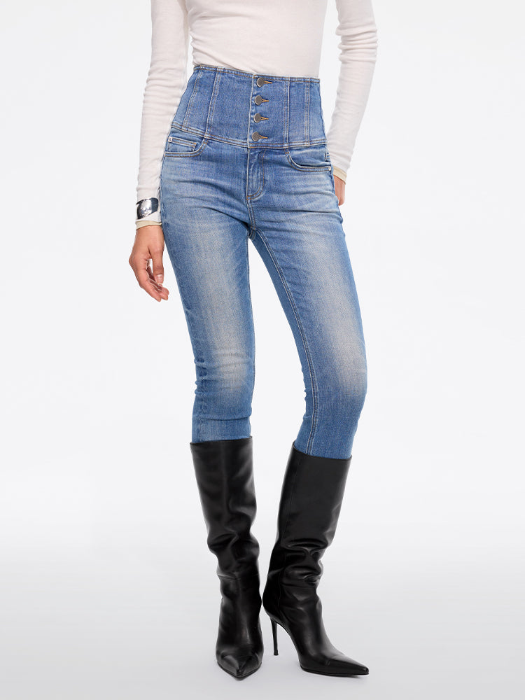 hochtaillierte slim-fit-jeans – glenda