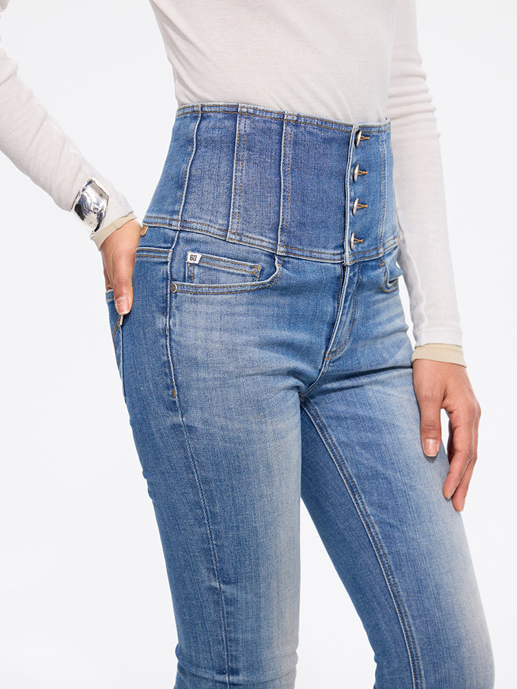 hochtaillierte slim-fit-jeans – glenda