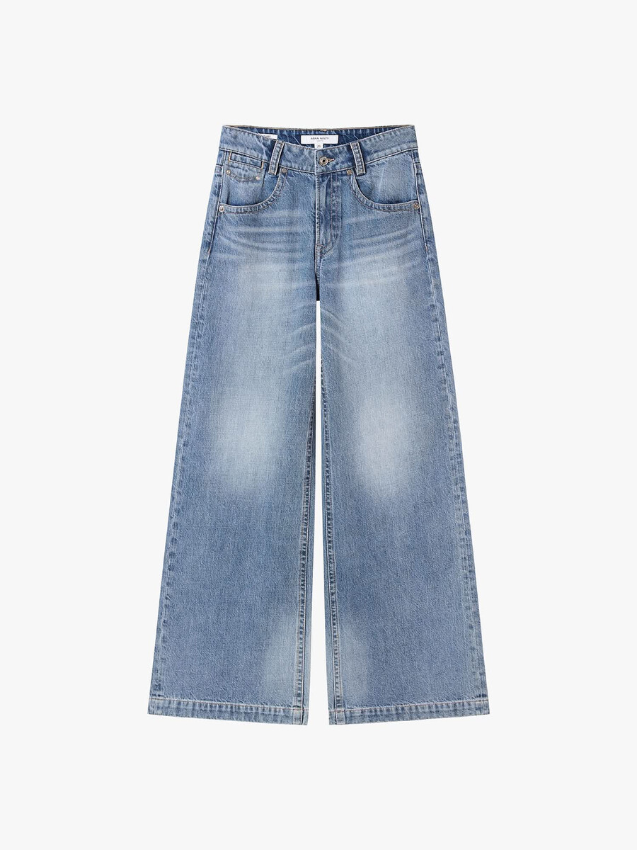 vintage mid-rise flared jeans-flm