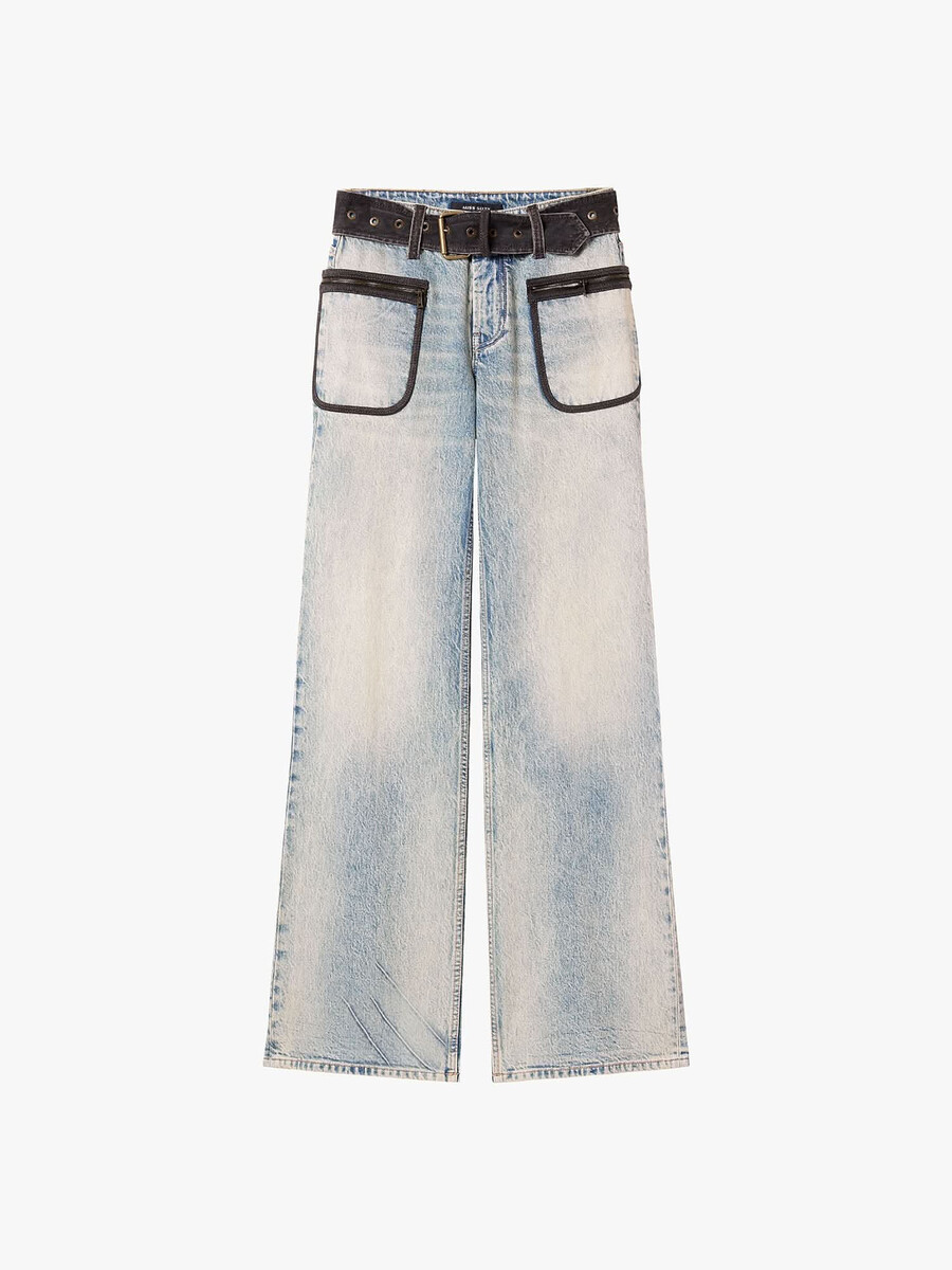 schlagjeans mit gürtel