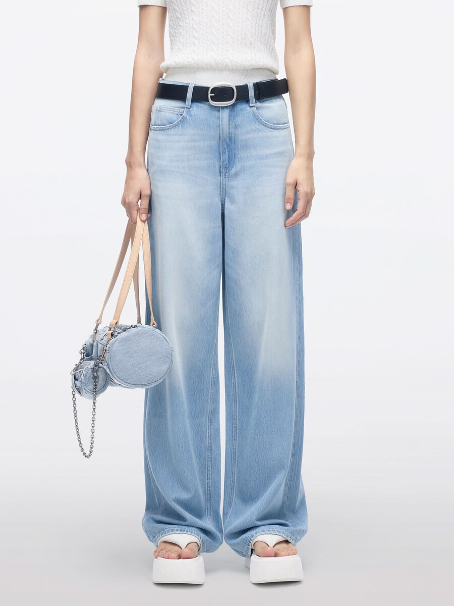 weit geschnittene jeans aus denim