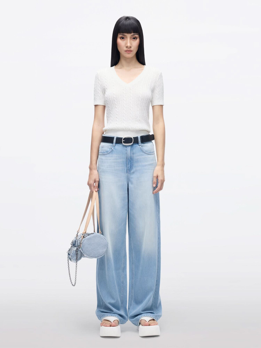 weit geschnittene jeans aus denim