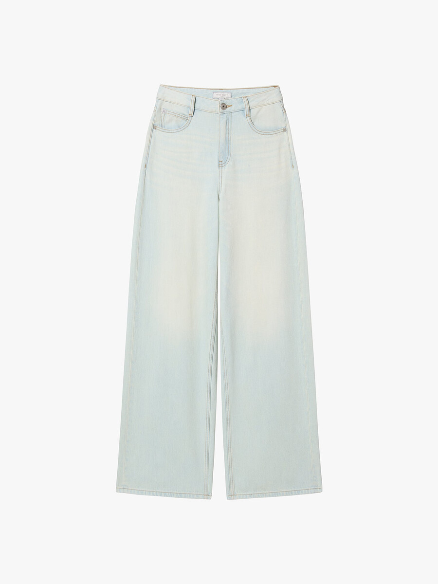 lässige jeans mit weitem bein