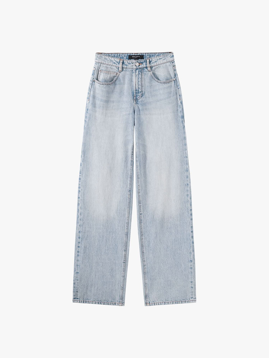 zerrissene jeans mit geradem bein