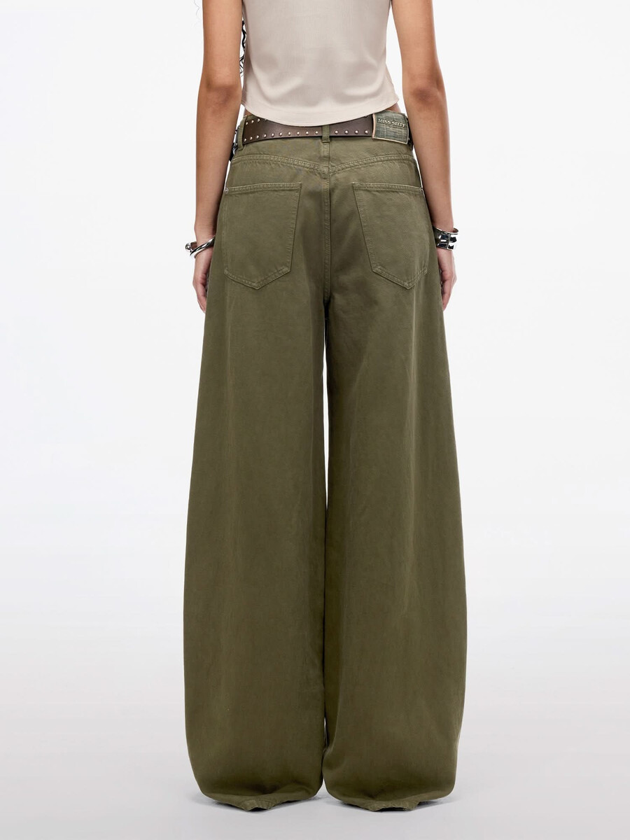 kastenförmige jeans mit mittelhohem bund