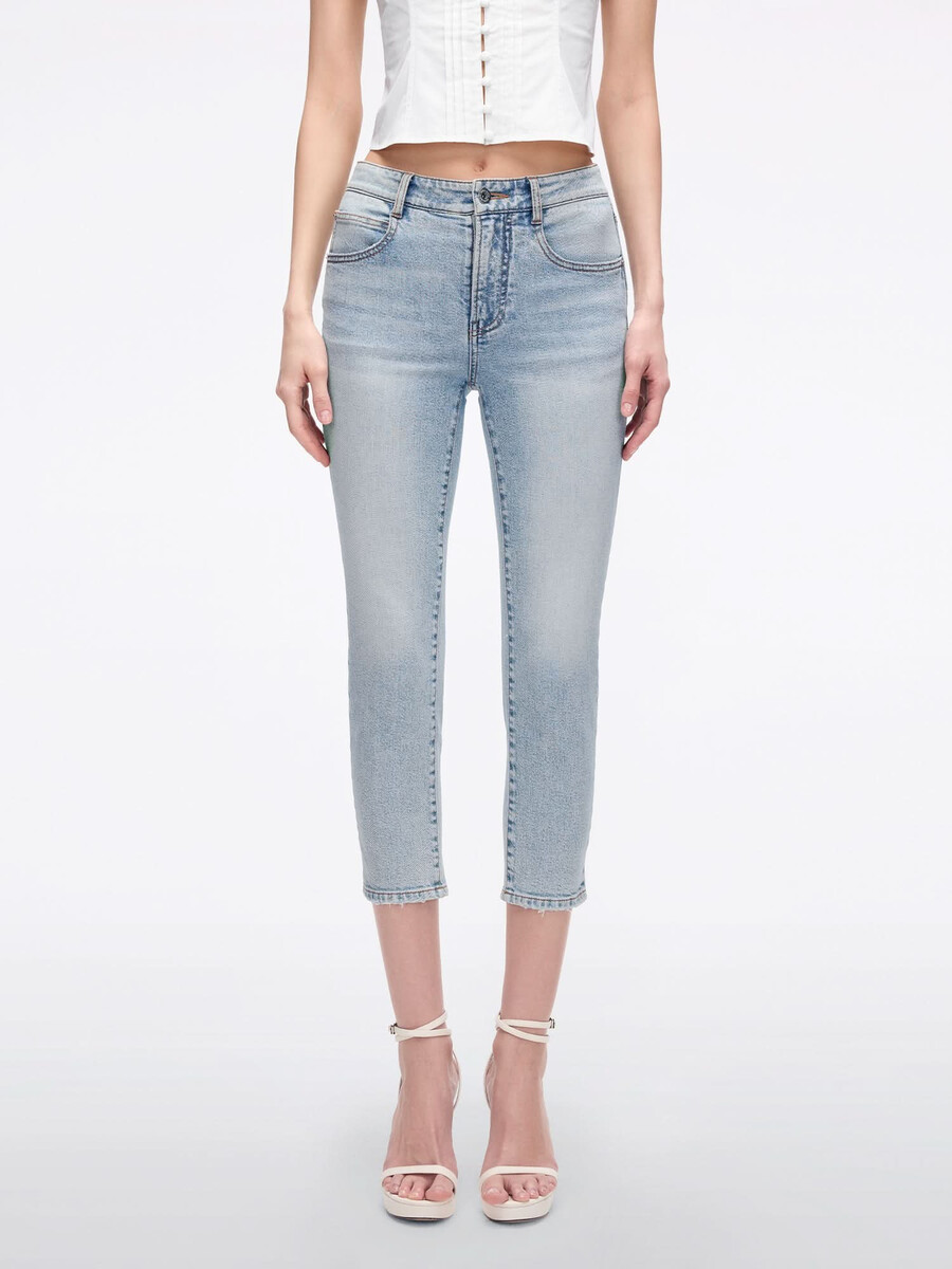 bestickte skinny jeans