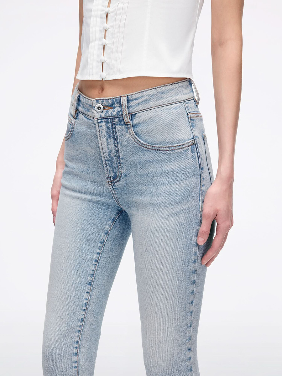 bestickte skinny jeans
