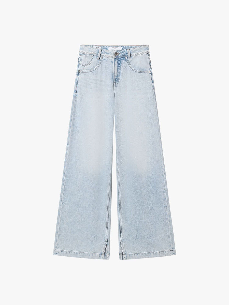 weit geschnittene jeans mit lockerem bein