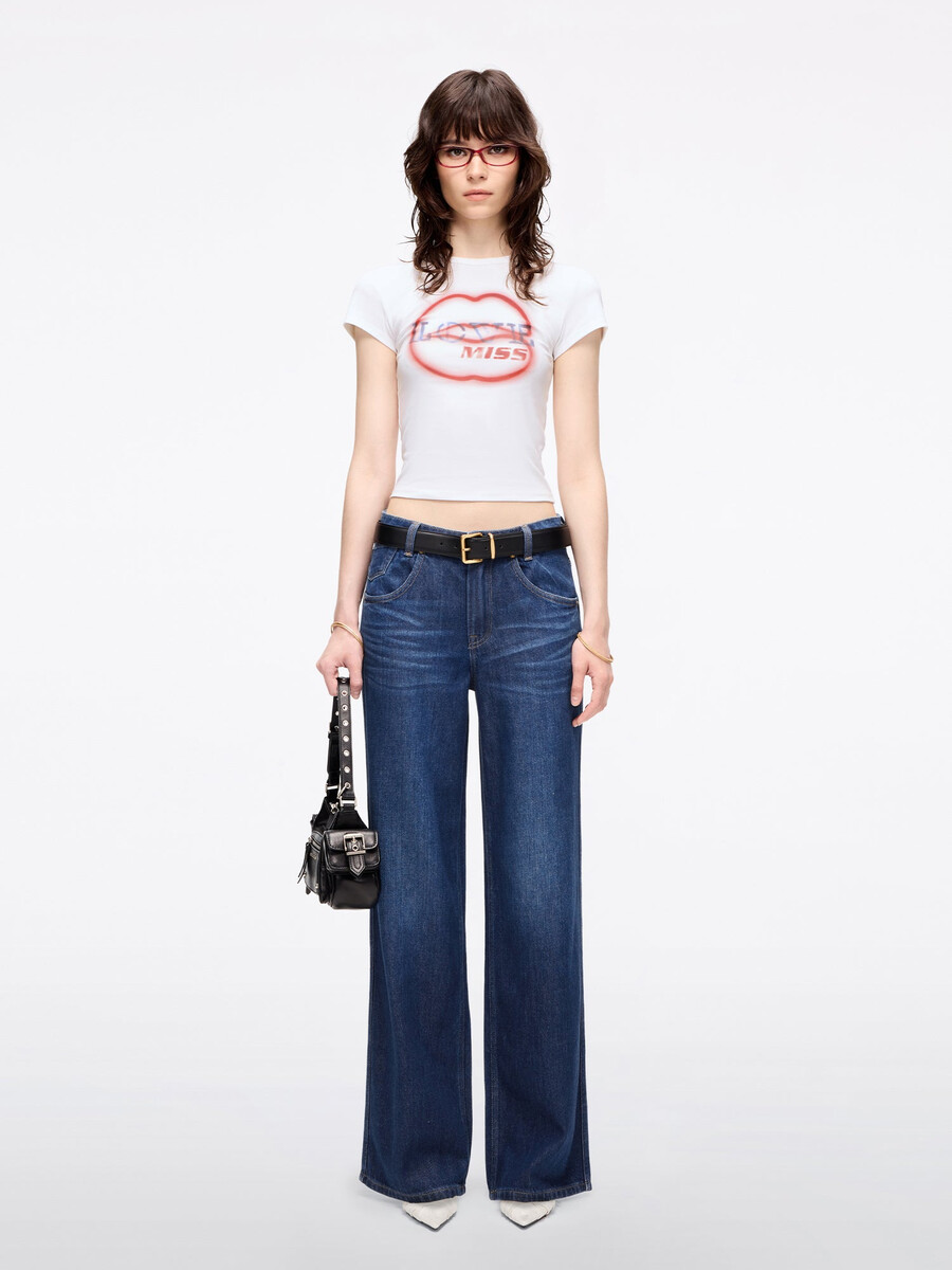 jeans mit gerader passform