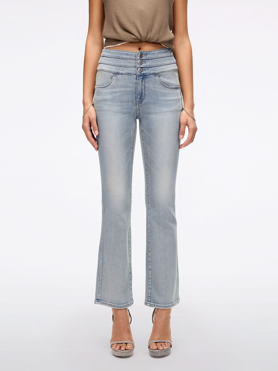 high waisted flare jeans - blue attack