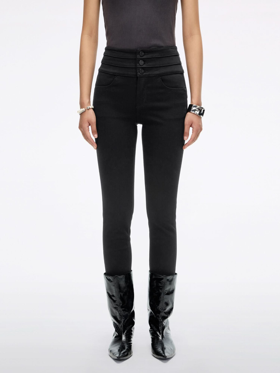 high waisted slim-fit jeans - blue attack