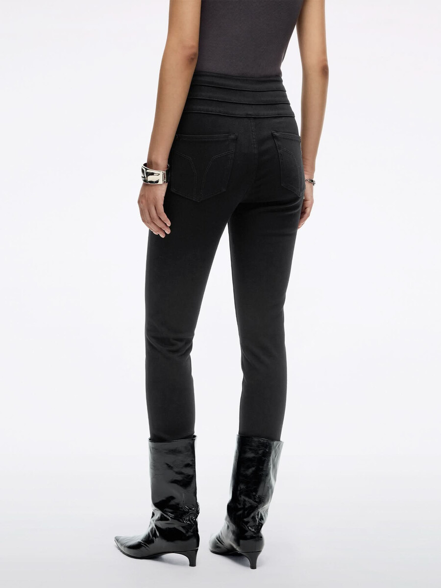 high waisted slim-fit jeans - blue attack