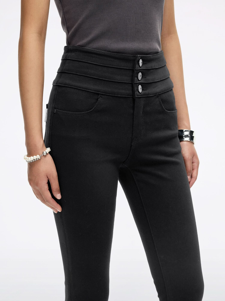 high waisted slim-fit jeans - blue attack