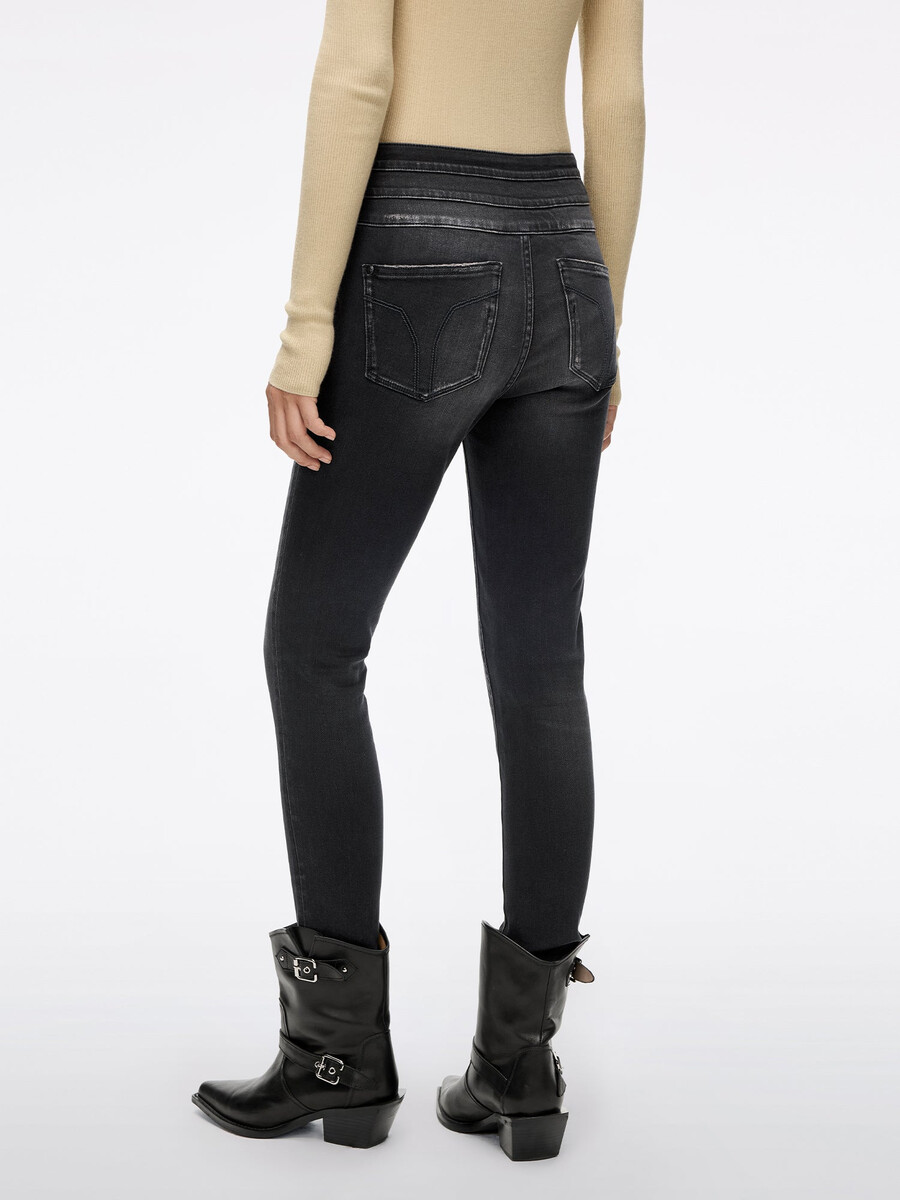 high waisted skinny jeans - blue attack