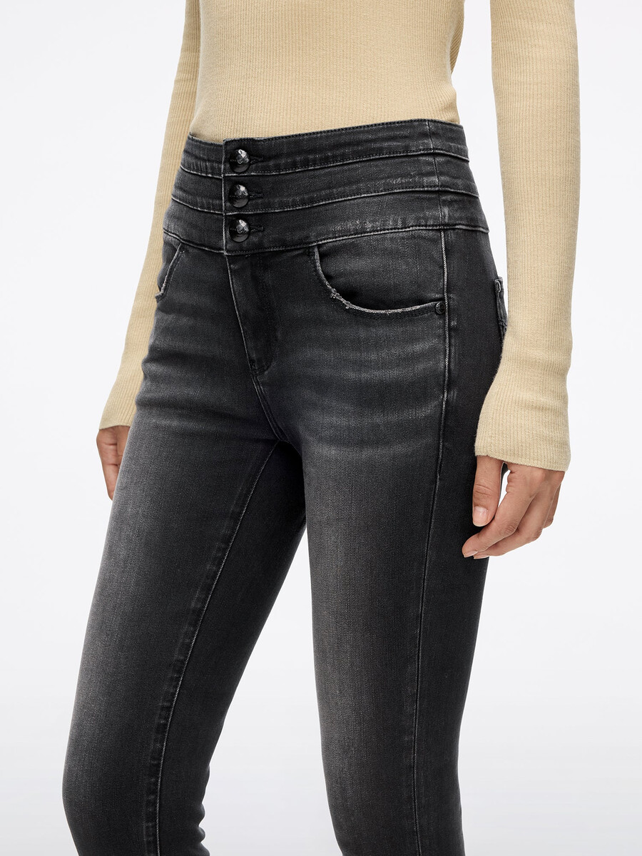 high waisted skinny jeans - blue attack