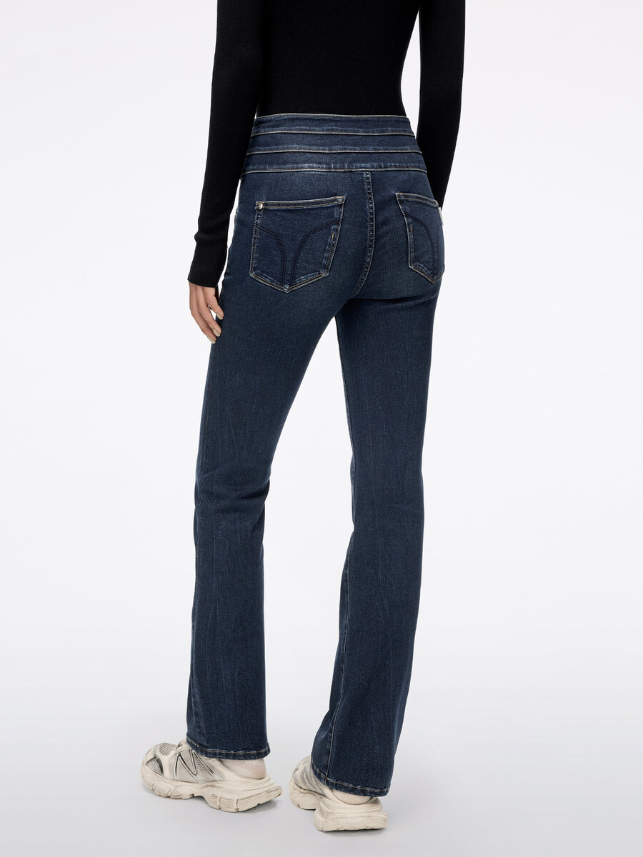 high waisted flare jeans - blue attack