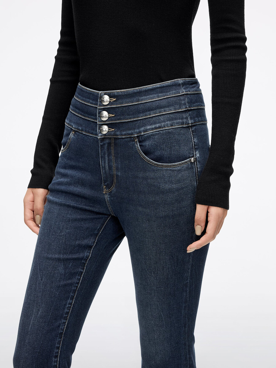 high waisted flare jeans - blue attack