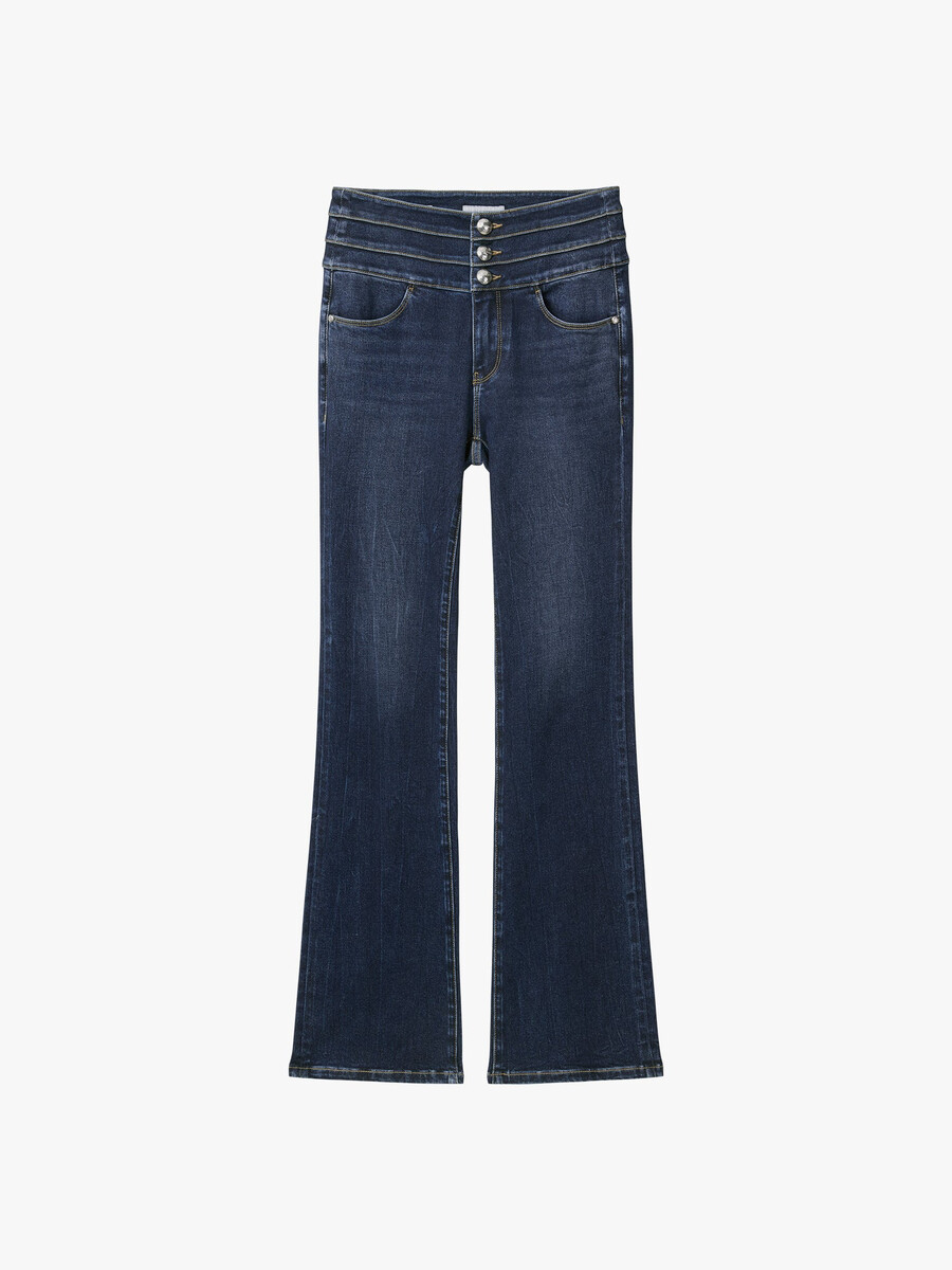 high waisted flare jeans - blue attack