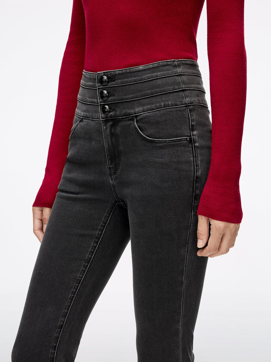 high waisted flare jeans - blue attack