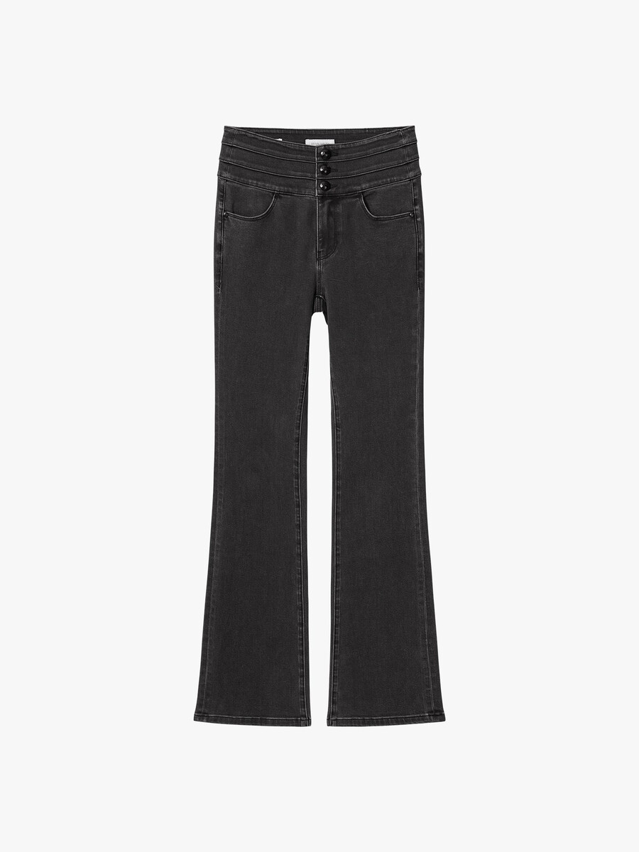 high waisted flare jeans - blue attack