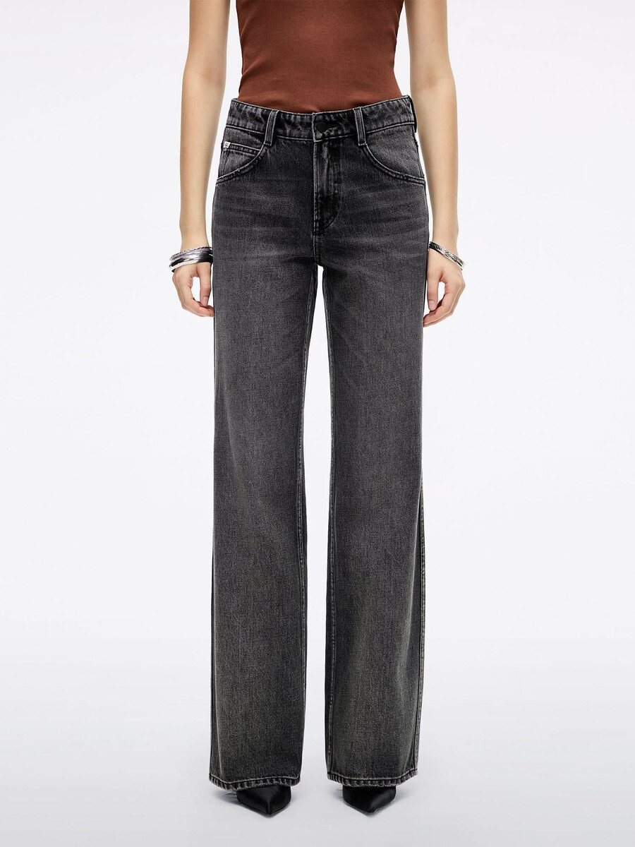 used-look-jeans mit geradem bein