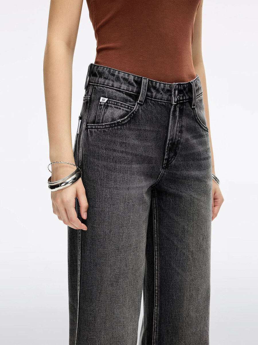 used-look-jeans mit geradem bein