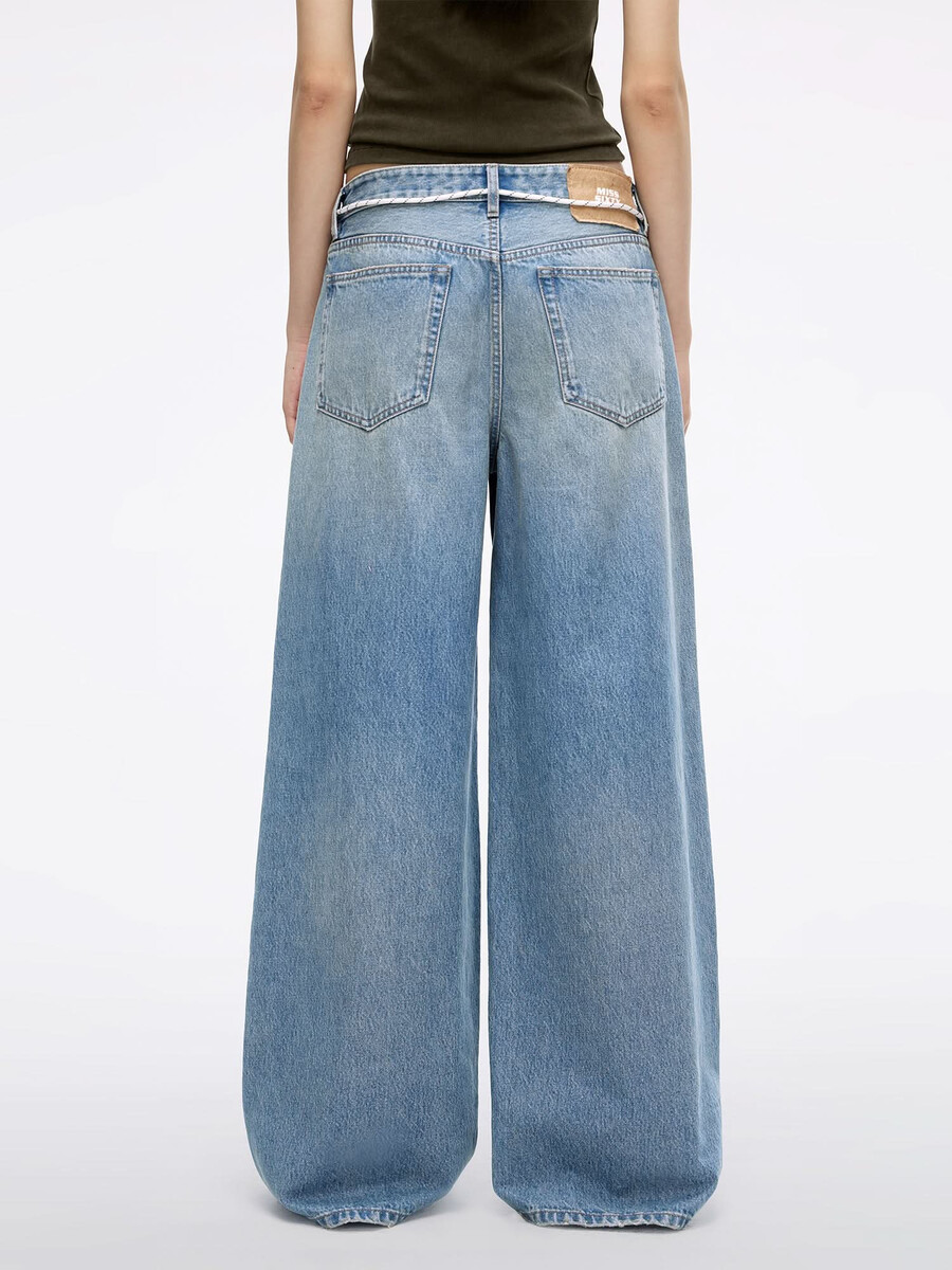 used-look-jeans mit geradem bein