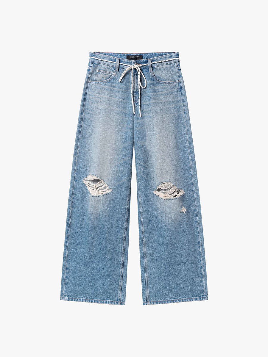 used-look-jeans mit geradem bein