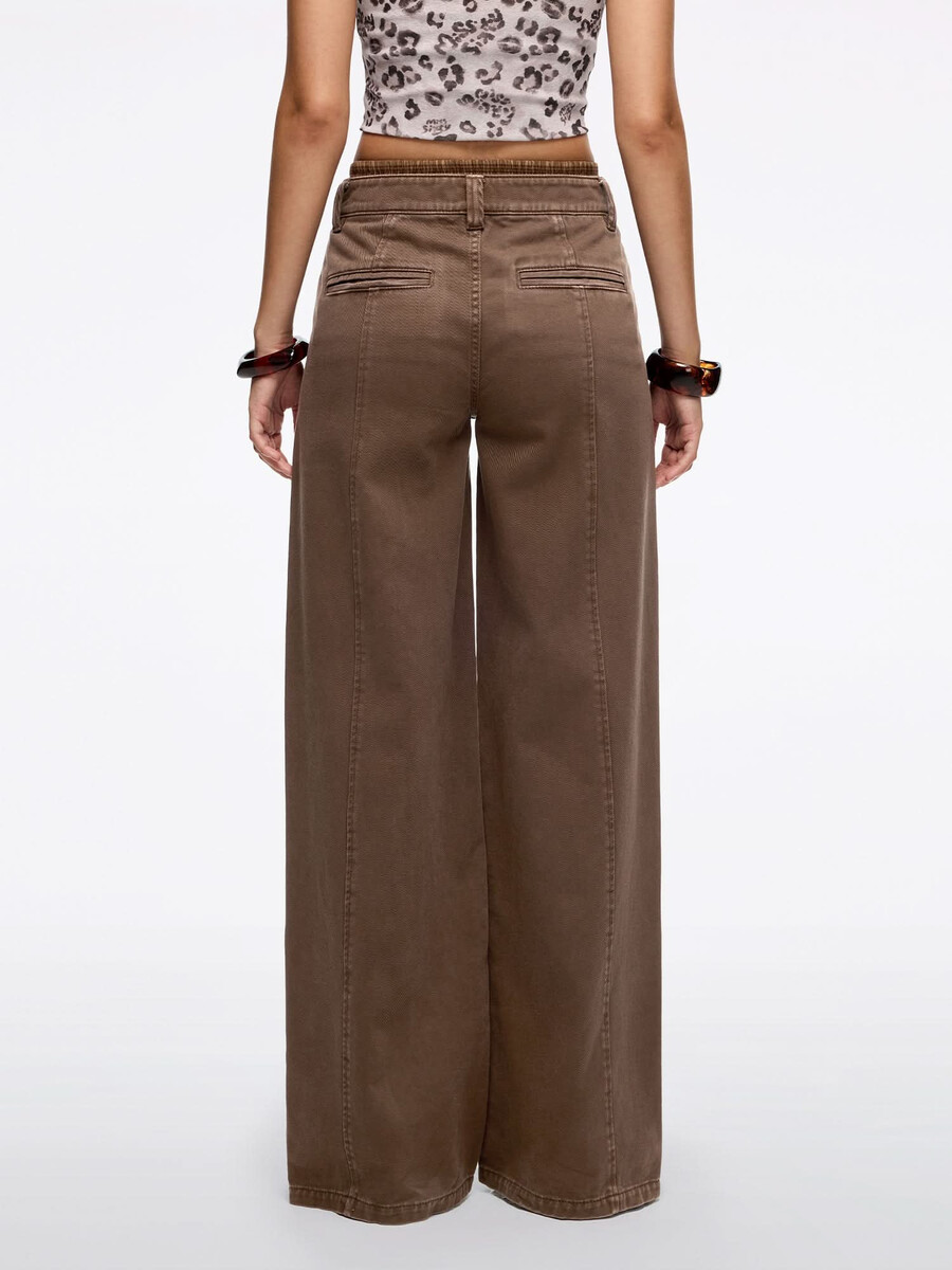 jeans mit geradem bein und doppeltem bund