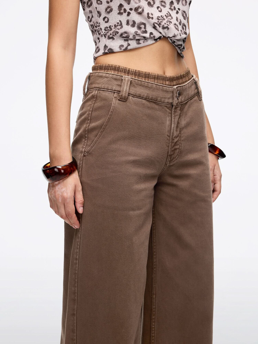 jeans mit geradem bein und doppeltem bund