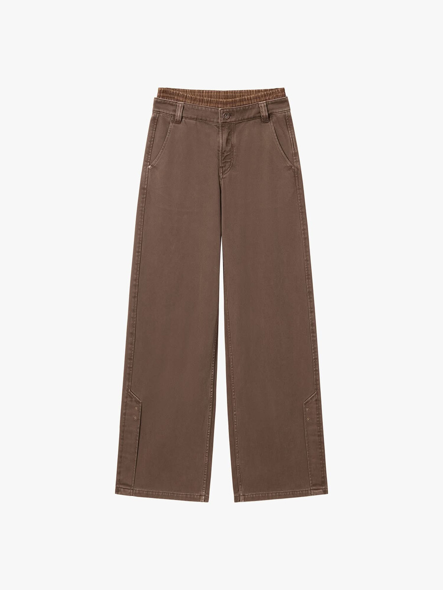 jeans mit geradem bein und doppeltem bund