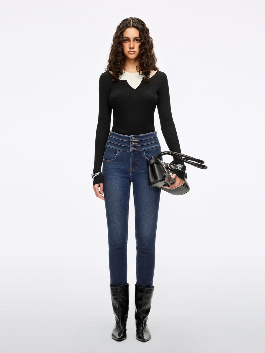 skinny jeans - blau attack - plus 3
