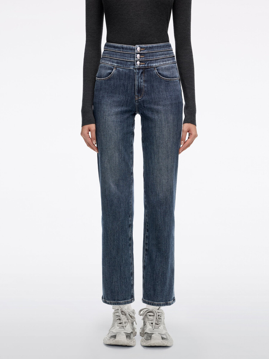 straight-fit jeans – blauer angriff