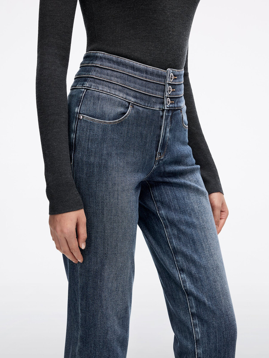straight-fit jeans – blauer angriff