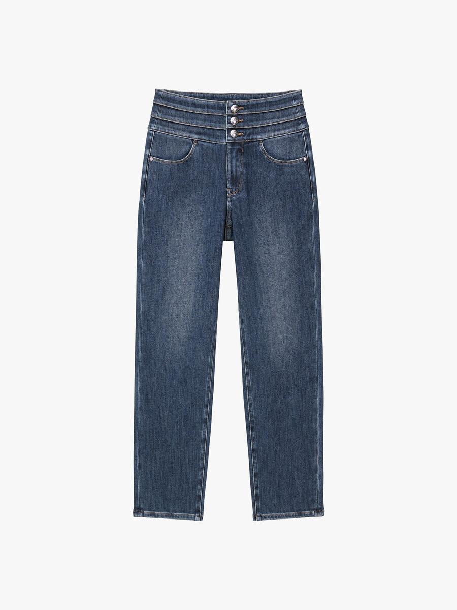 straight-fit jeans – blauer angriff