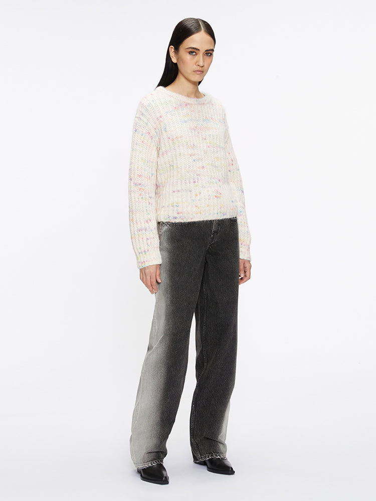 bunter gepunkteter pullover