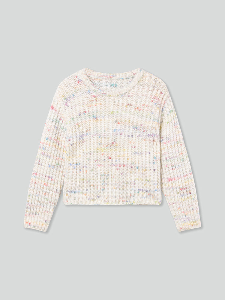 bunter gepunkteter pullover