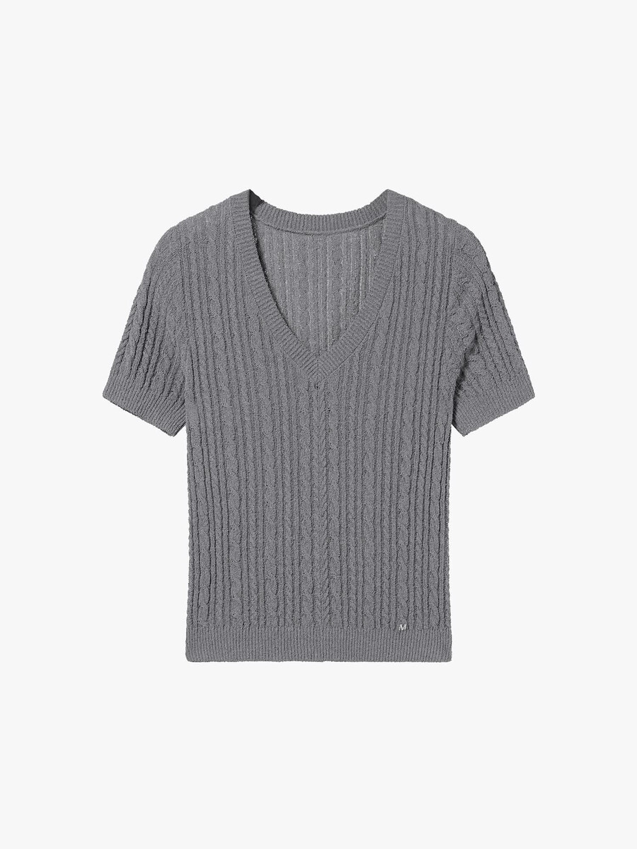 stricktop mit v-ausschnitt