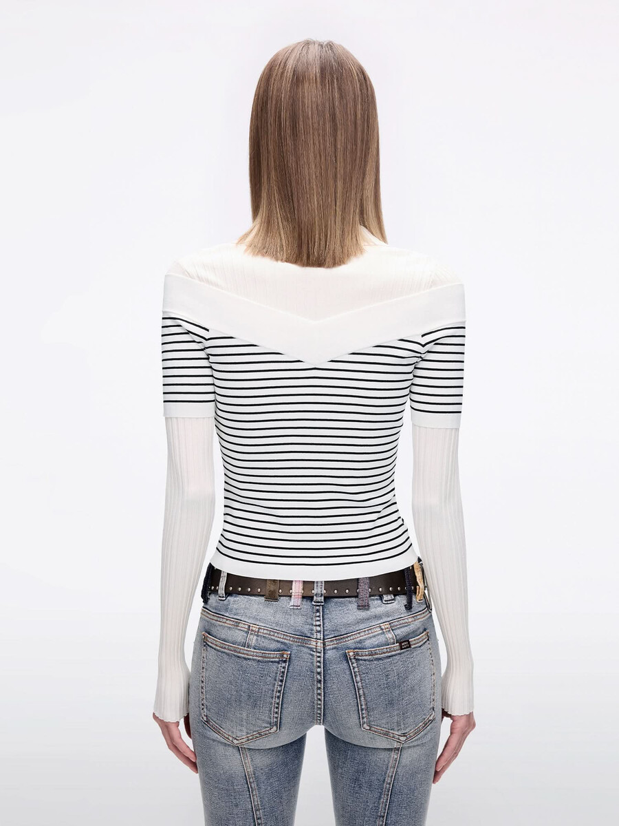 gestreiftes stricktop