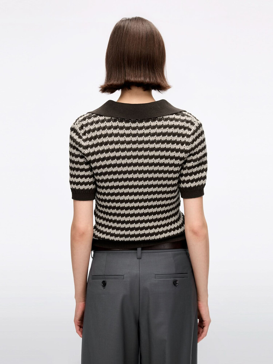 gestreifter strickpullover