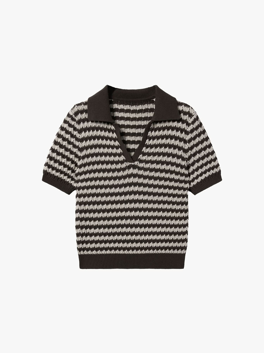 gestreifter strickpullover